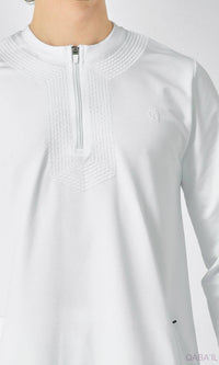 Islamic Men's Long Thobe Amwaj R24 QL in White
