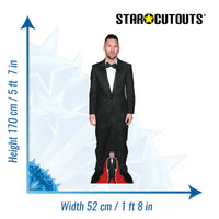 CS1170 Lionel Messi Black Suit Height 170cm Lifesize Cardboard Cut Out With Mini