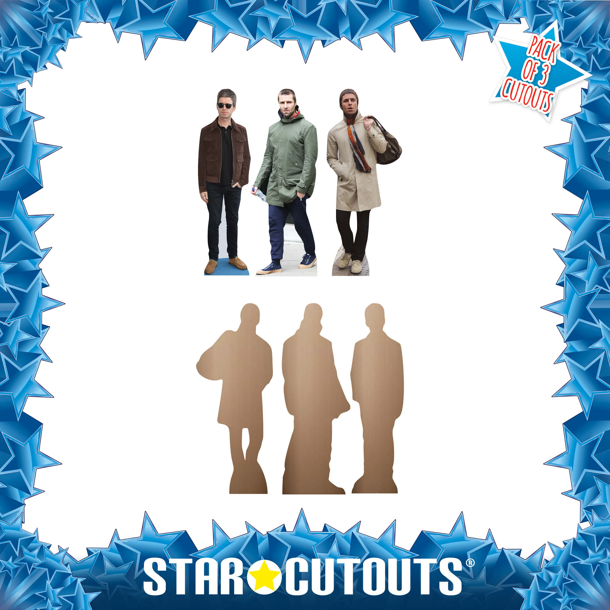 CS1197 Liam and Noel Gallagher Shelftop Cutout Pack Cardboard Cut Out Height 30cm