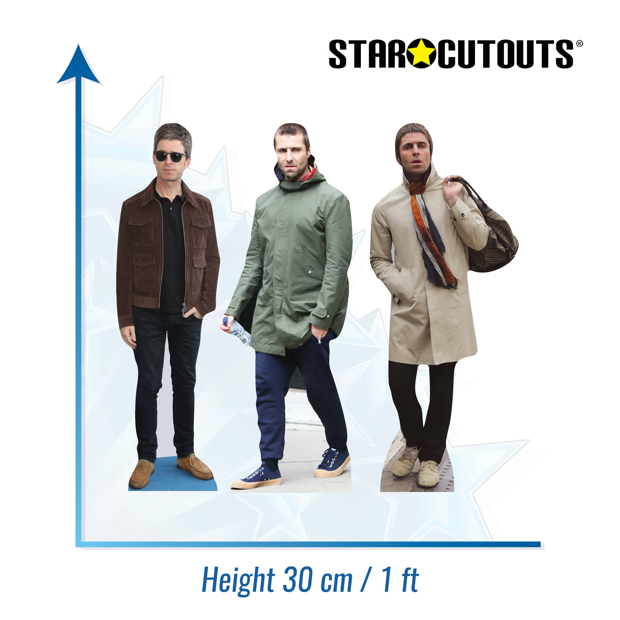 CS1197 Liam and Noel Gallagher Shelftop Cutout Pack Cardboard Cut Out Height 30cm