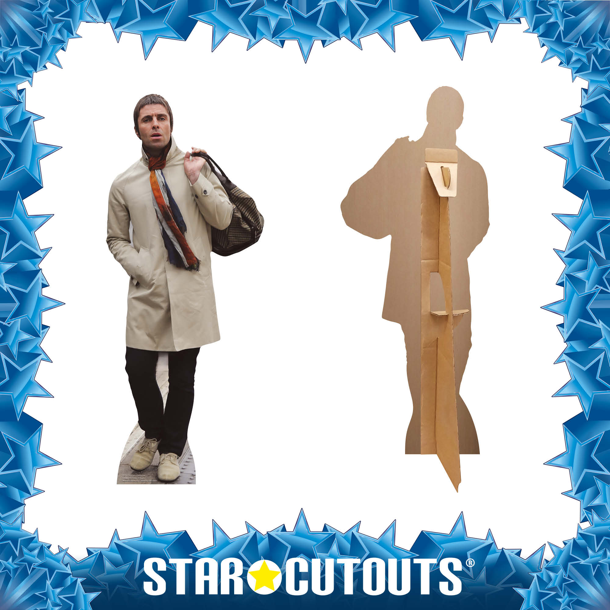 CS1229 Liam Gallagher Cream Jacket Star Mini Height 90cm