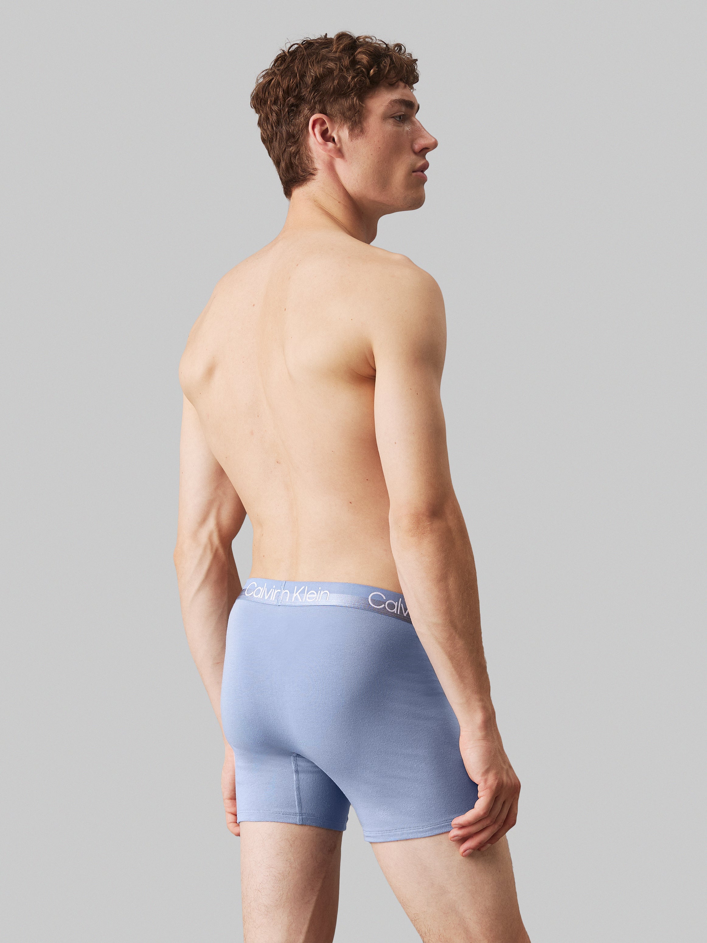 Calvin Klein MODERN STRUCTURE COTTON Mens 3 Pack Boxer Briefs Multicoloured