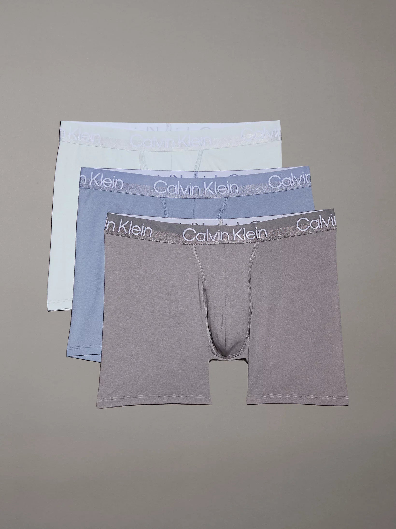 Calvin Klein MODERN STRUCTURE COTTON Mens 3 Pack Boxer Briefs Multicoloured
