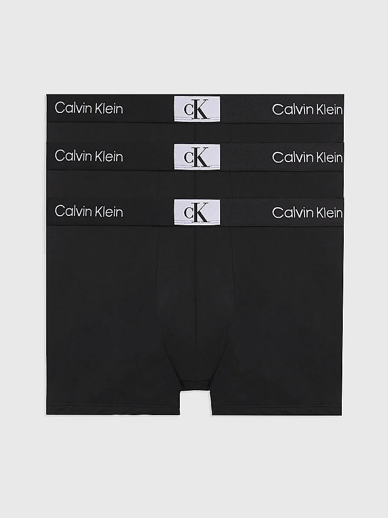 Calvin Klein CK96 3 Pack Mens Trunks Black