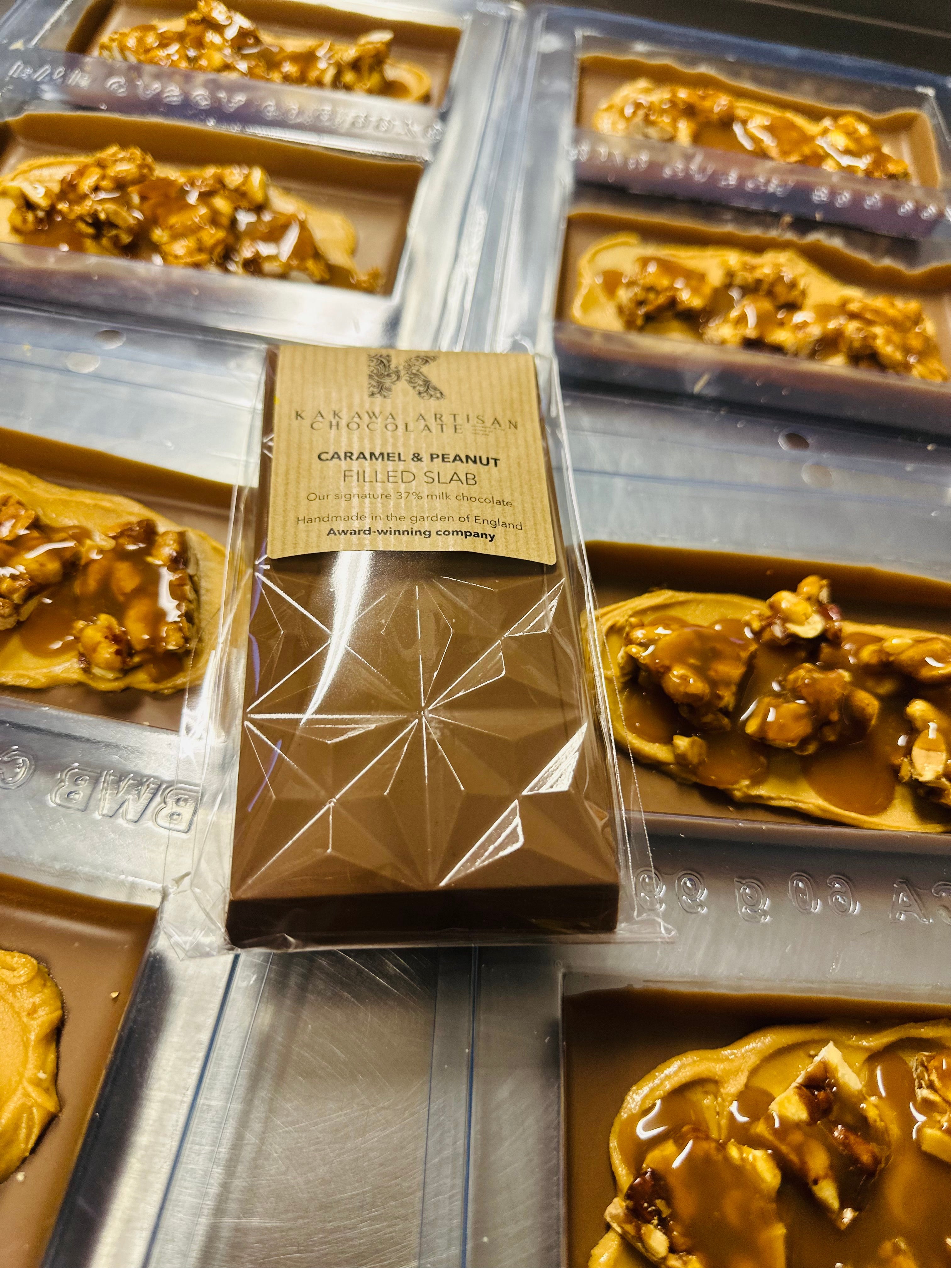 Caramel & Peanut Filled Slab