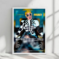 Cardi B "Invasion of Privacy" Album Cover Poster - with Complete Tracklist
