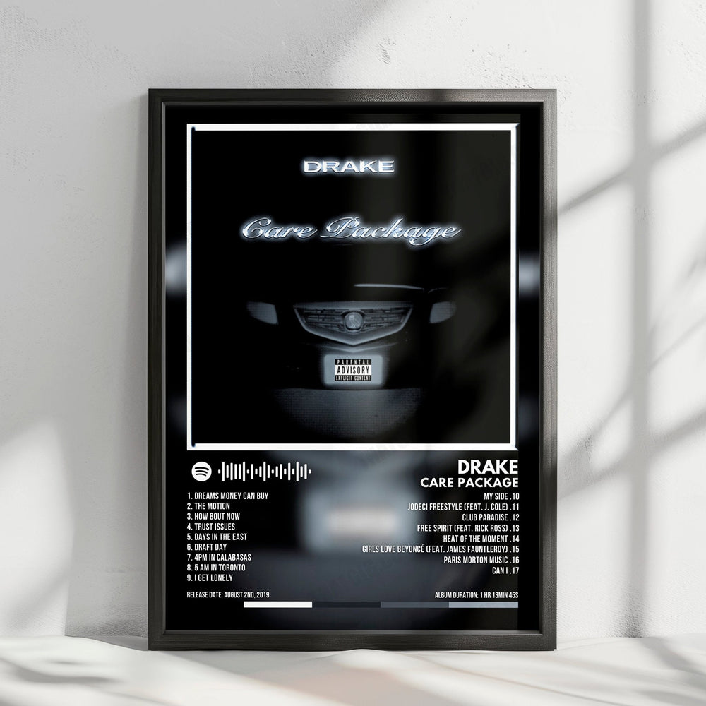Drake "Care Package" Album Cover Poster - with Complete Tracklist