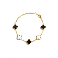 Gold Clover Bracelet (Mono)