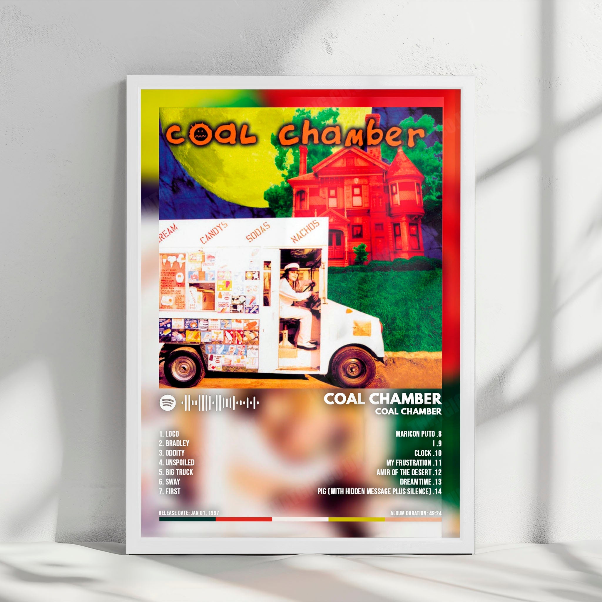 Coal Chamber "Coal Chamber" Album Cover Poster - with Complete Tracklist