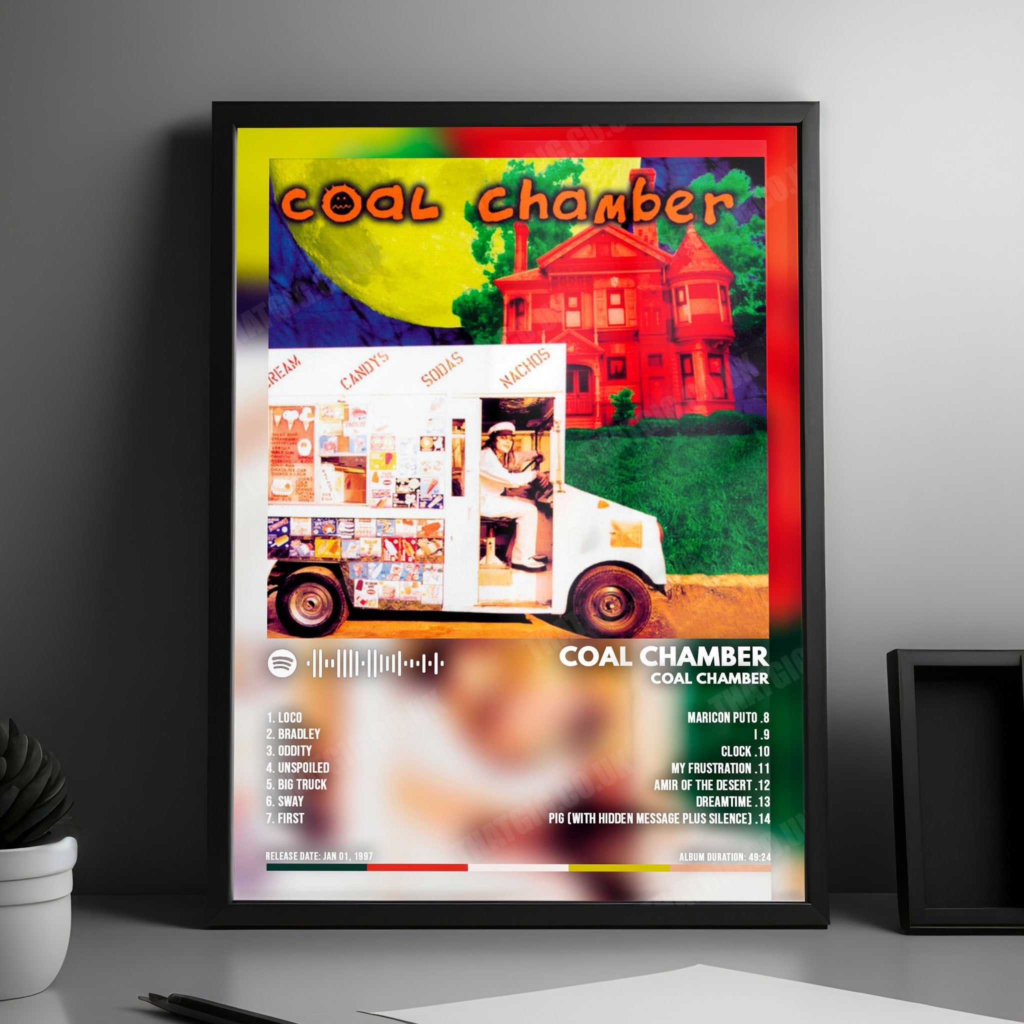 Coal Chamber "Coal Chamber" Album Cover Poster - with Complete Tracklist