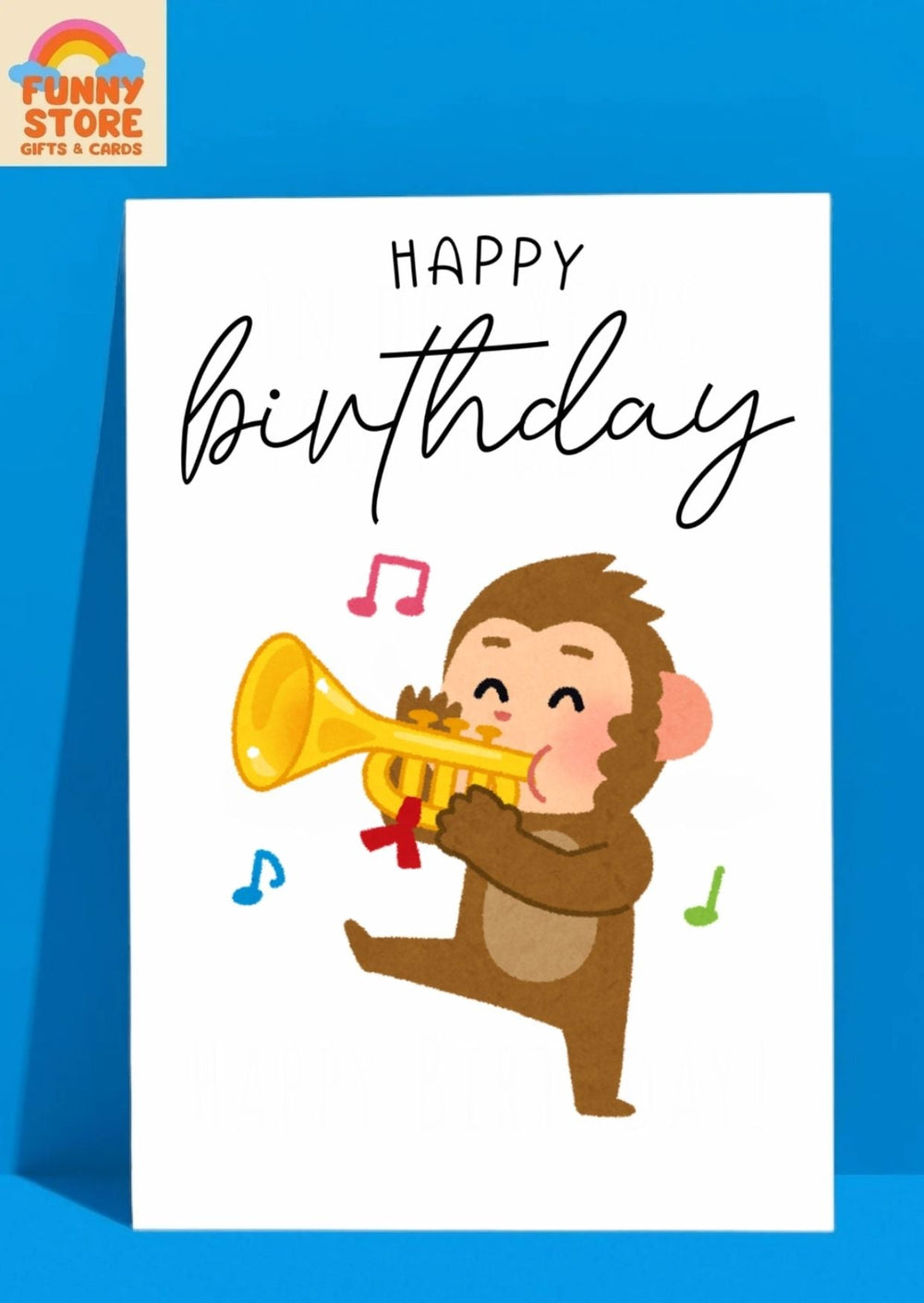 Funny Happy Birthday! Jazzy Monkey Birthday Card