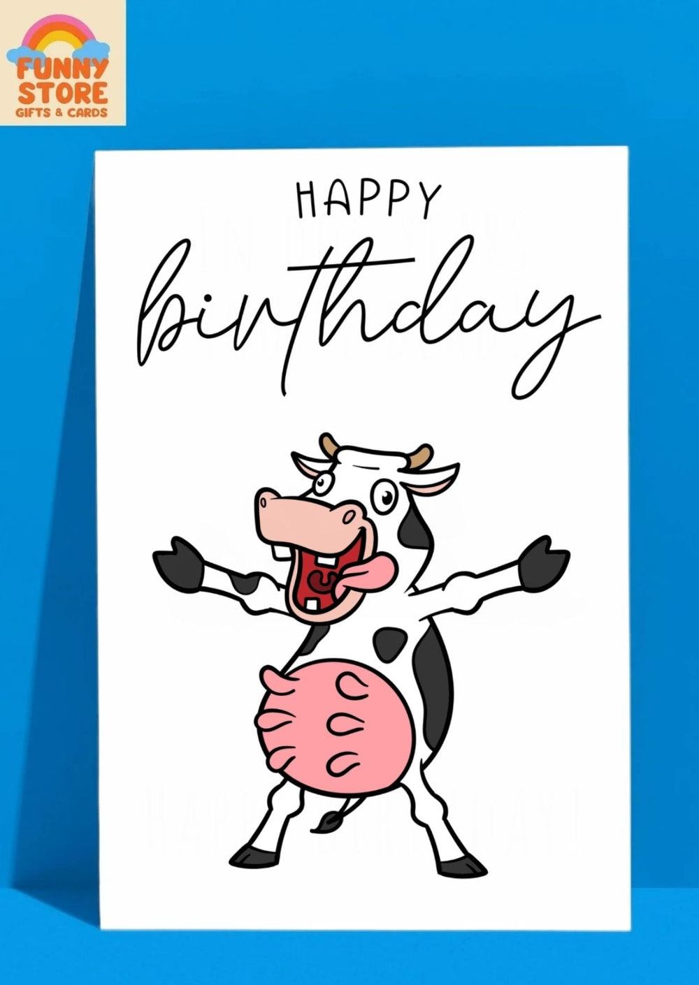 Funny Happy Birthday! Moo-velous Birthday Card