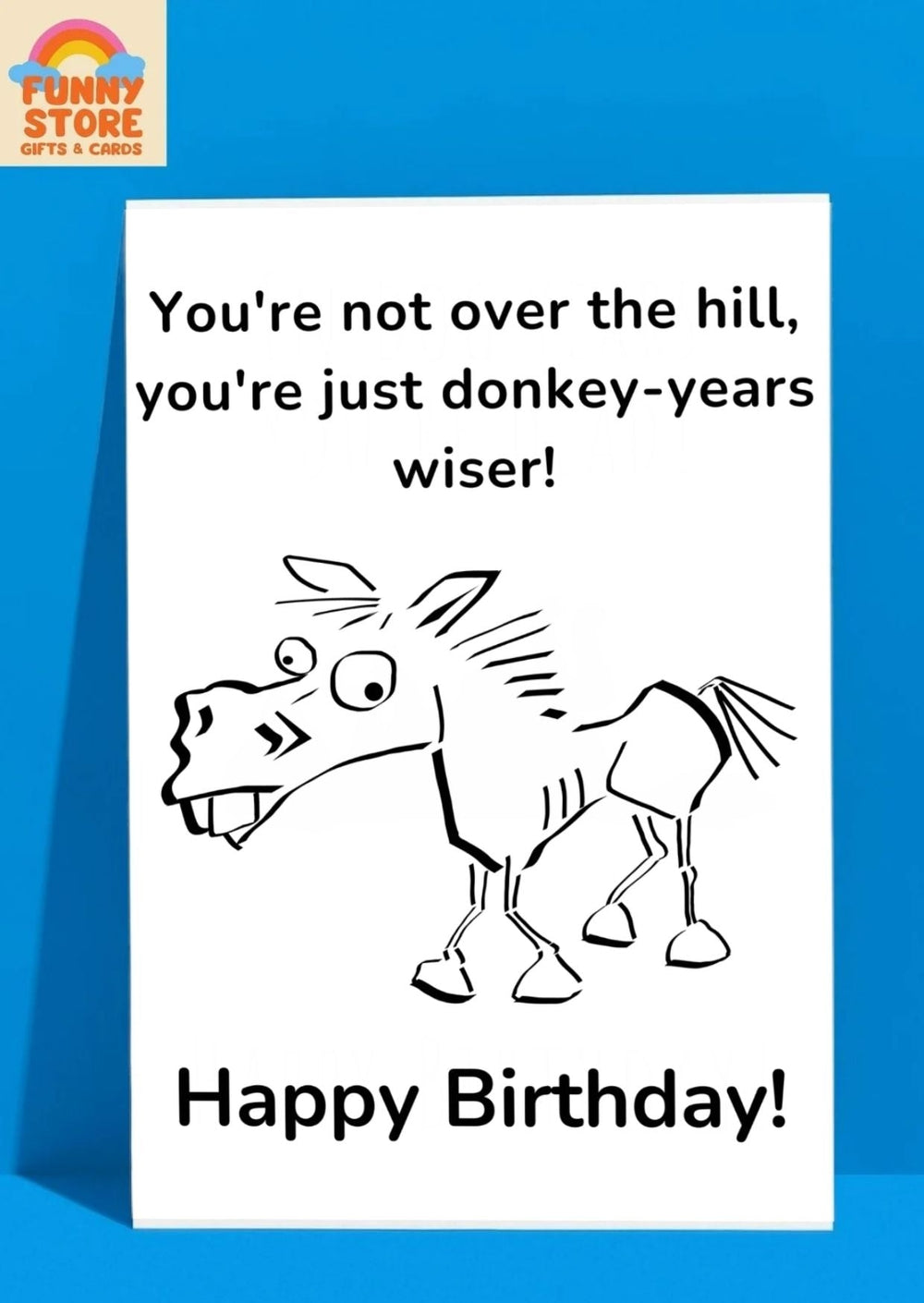 Humorous Aging Donkey Birthday Card