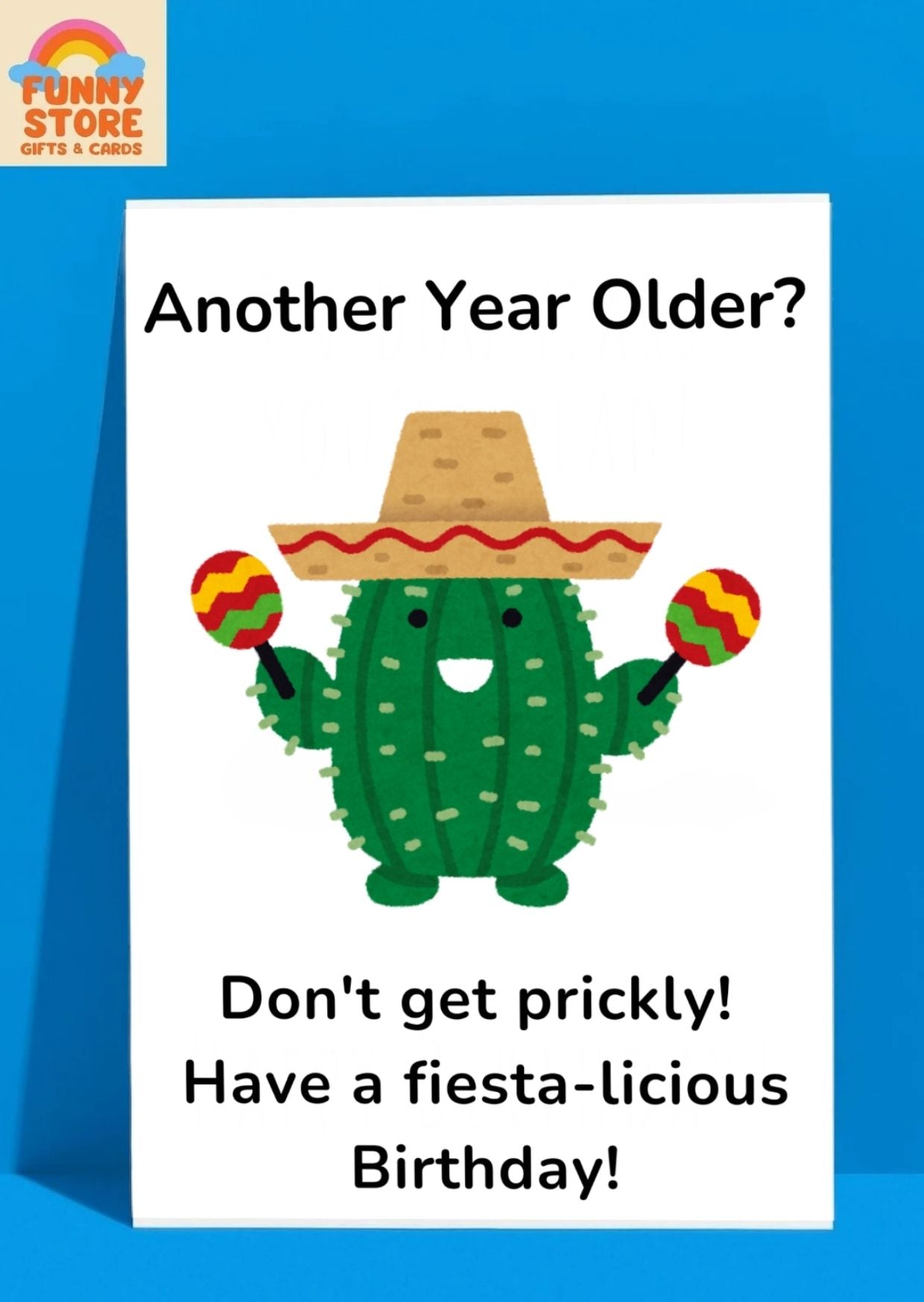 "Don't Get Prickly" Humorous Cactus Card