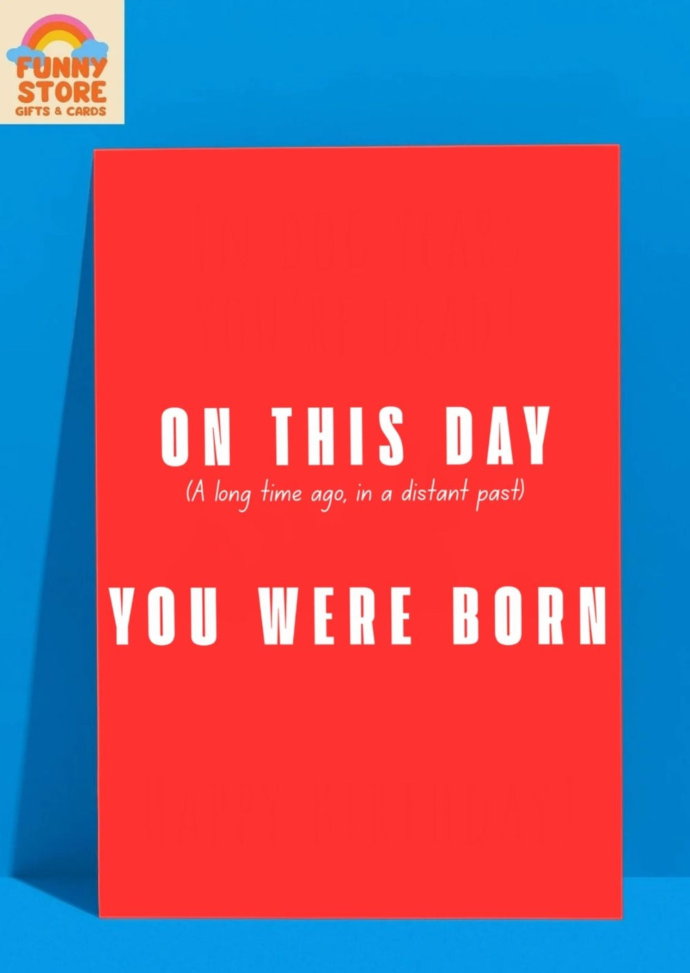 Minimalist "You Were Born" Past Birthday Card