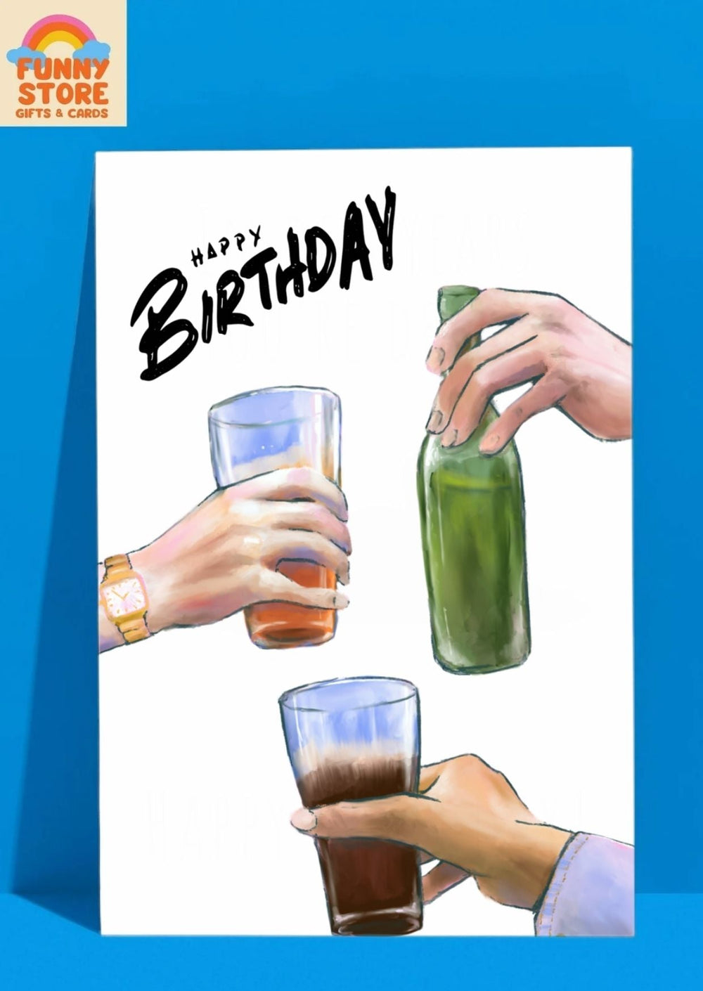 Celebration Drinks Happy Birthday Card