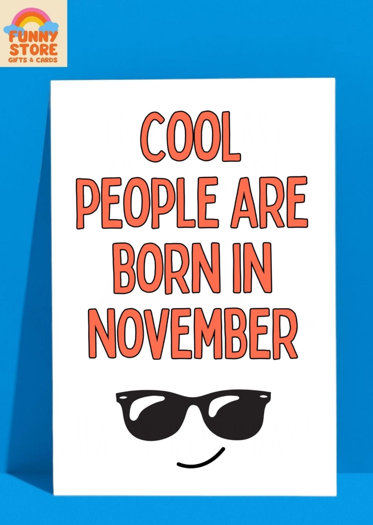 Cool People Are Born in November Birthday Card