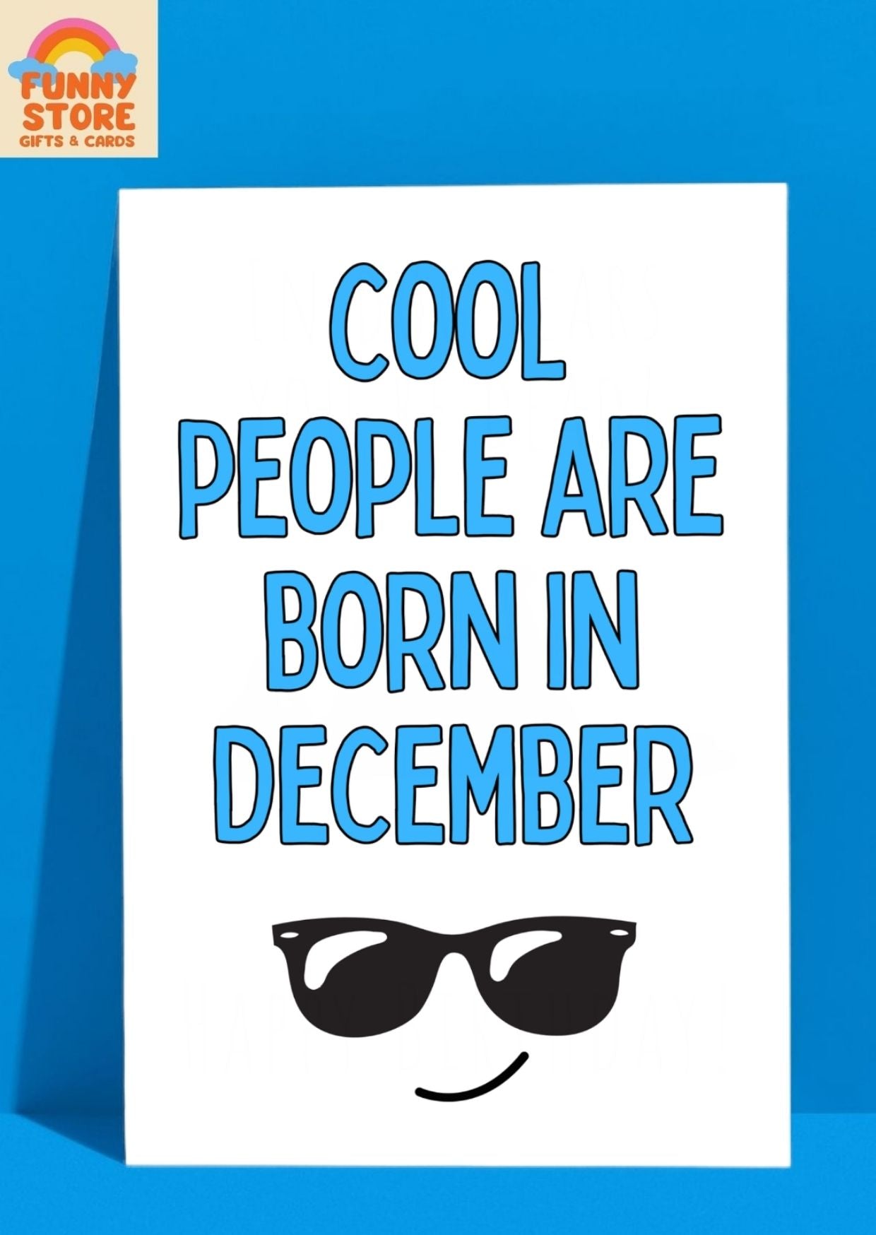 Cool People Are Born in December Birthday Card