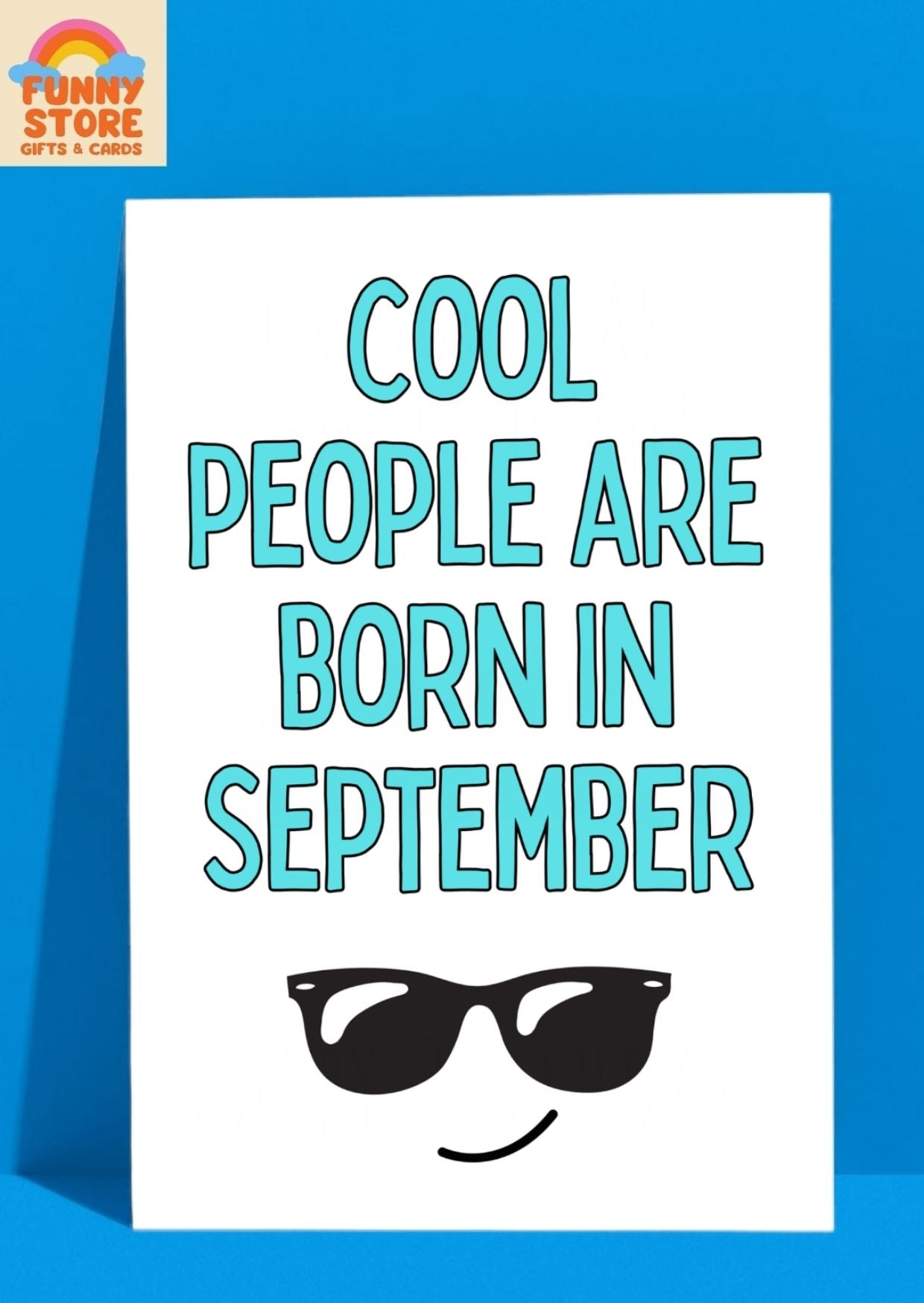 Cool People Are Born in September Birthday Card