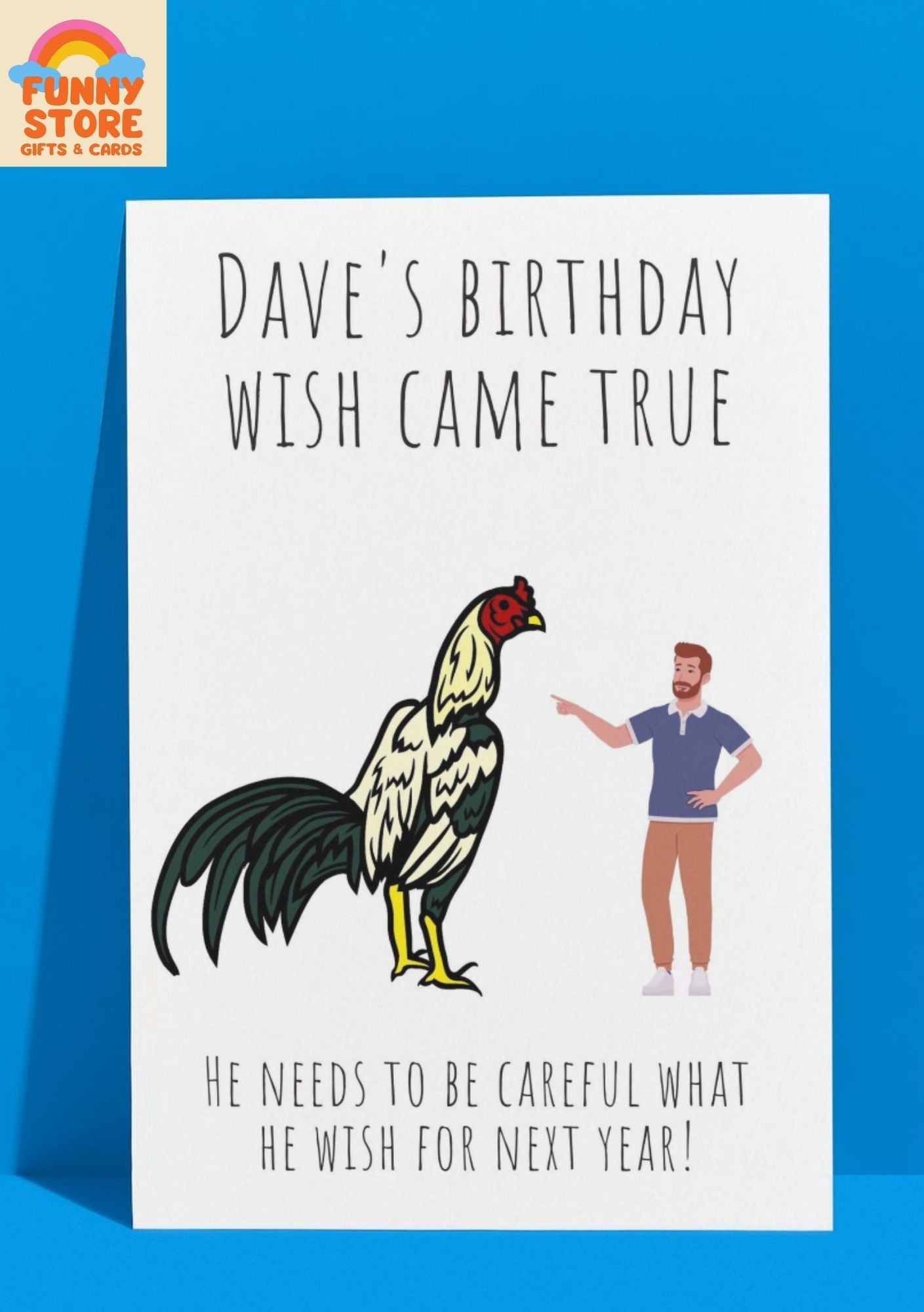 Custom Name Funny Birthday Card: Be Careful What You Wish For!