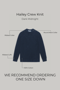 J Hailey Crew Knit - Dark Midnight