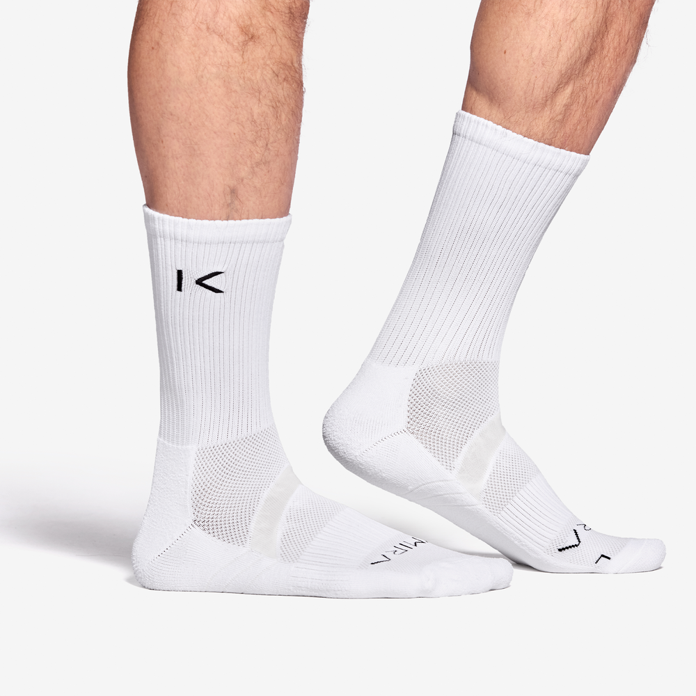 Infrared Crew Socks White