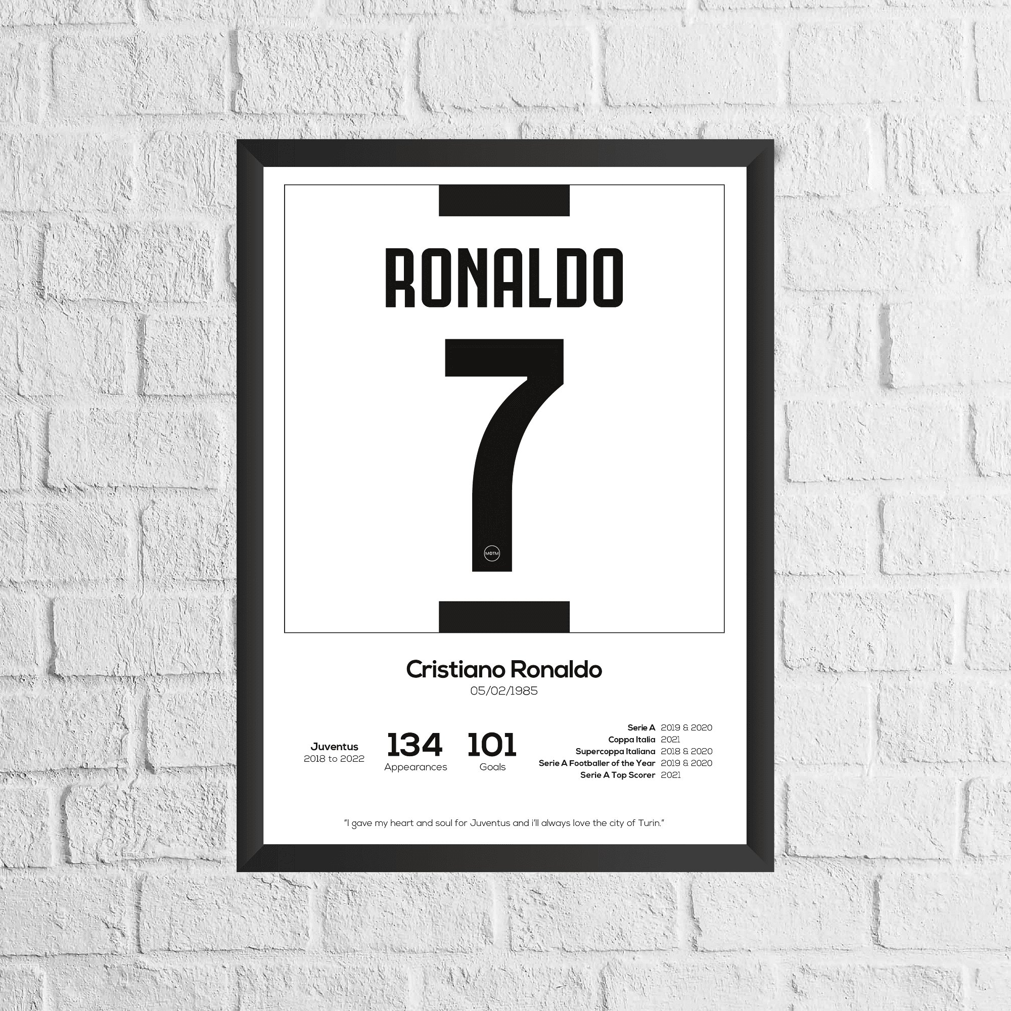 Cristiano Ronaldo Legend Stats Print