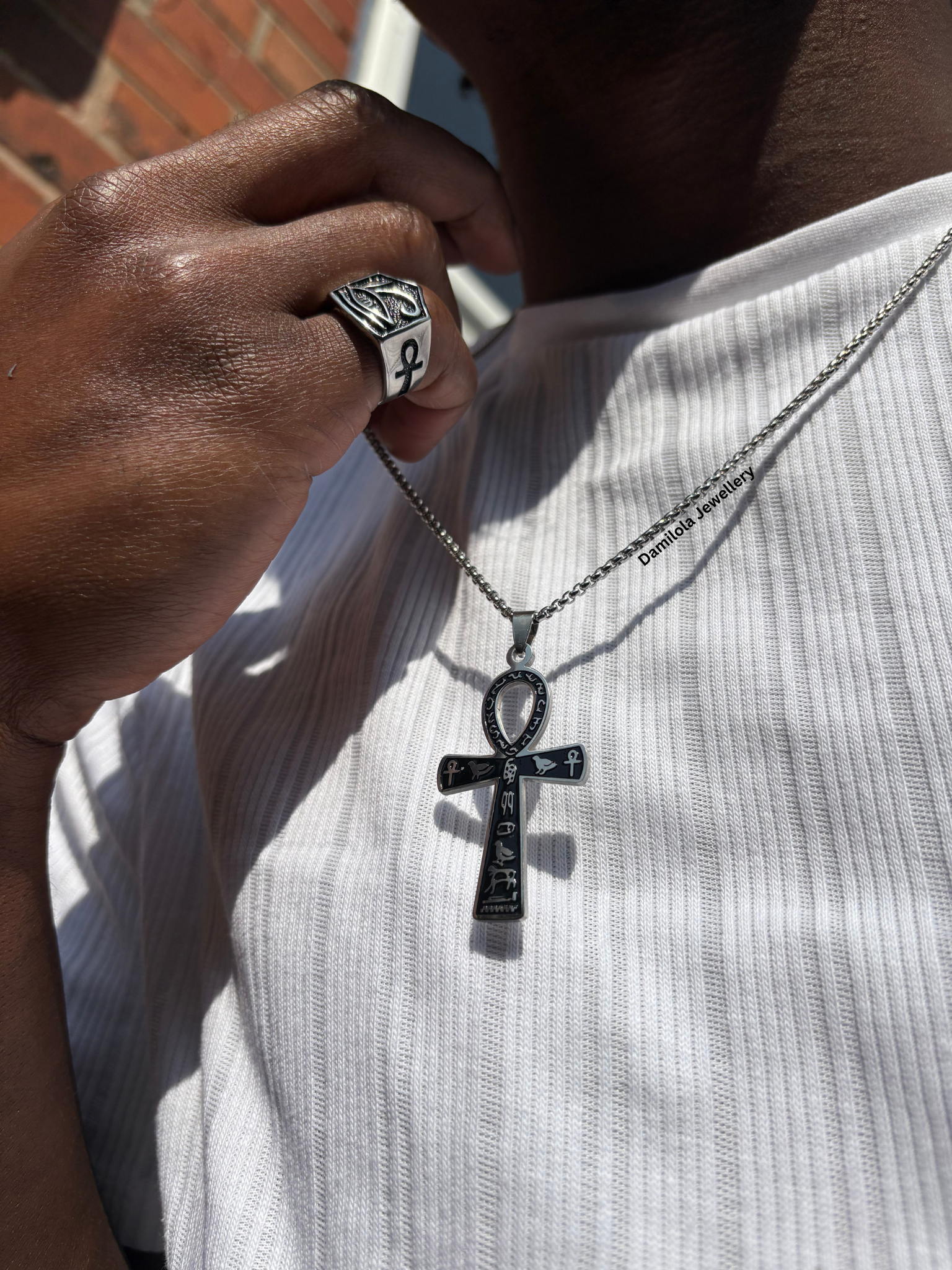 Ancient Ankh Noir Necklace