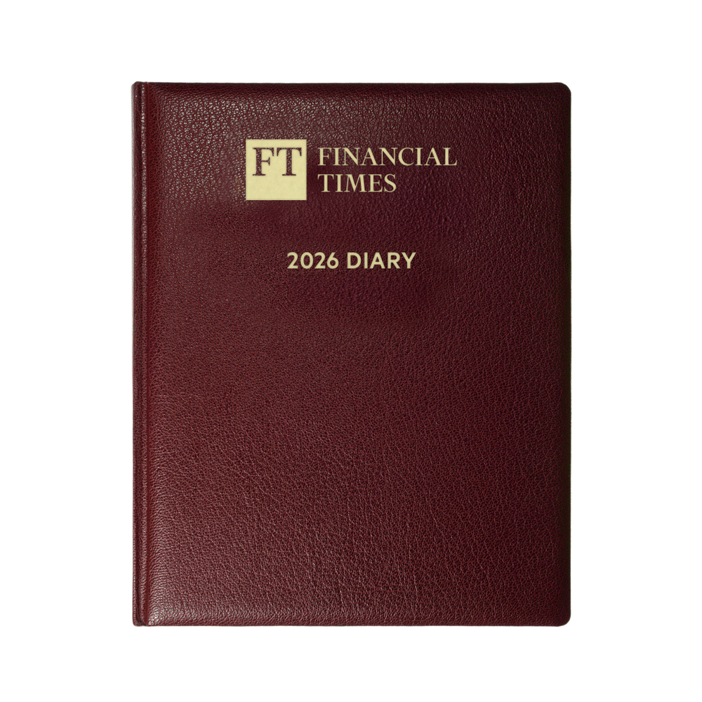 2026 Desk Diary - Week-to-View Planner - Claret (DCC-26)