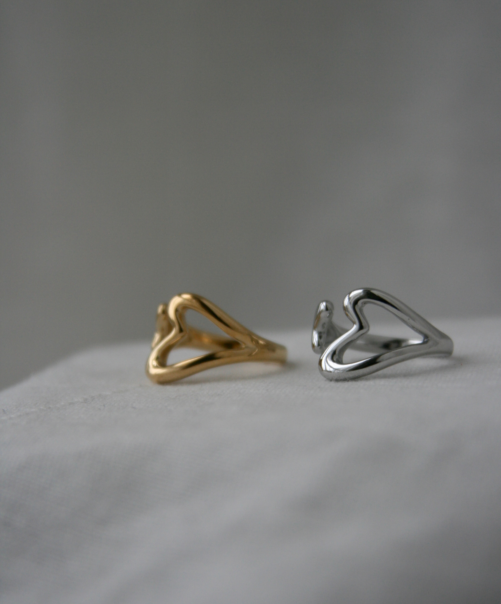 Heart to Heart Ring - Gold/Silver