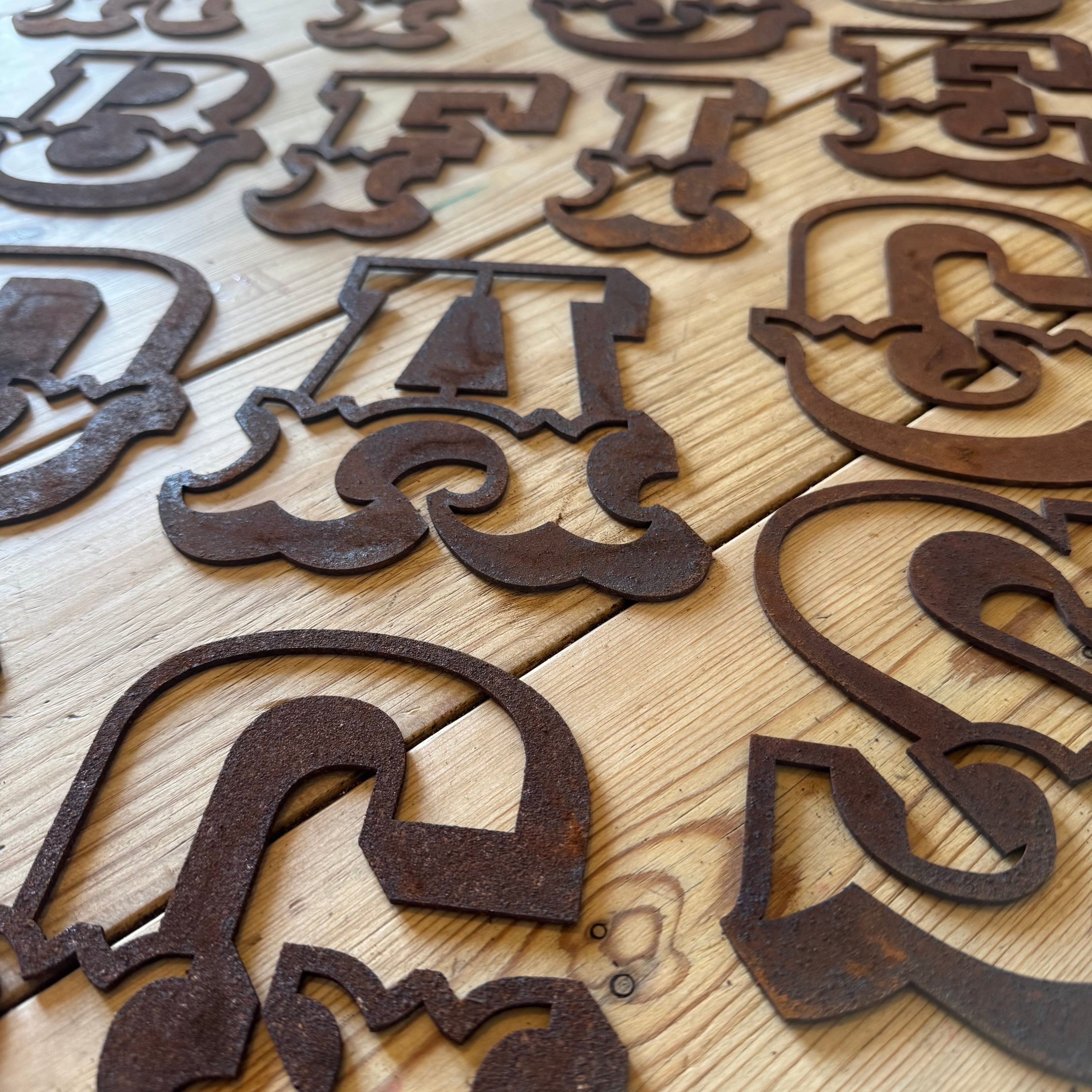 Rusty 5" Carnival Metal Letters A-Z