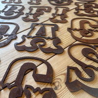 Rusty 5" Carnival Metal Letters A-Z