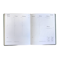 2026 Leather Desk Diary - Week-to-View Planner - Black