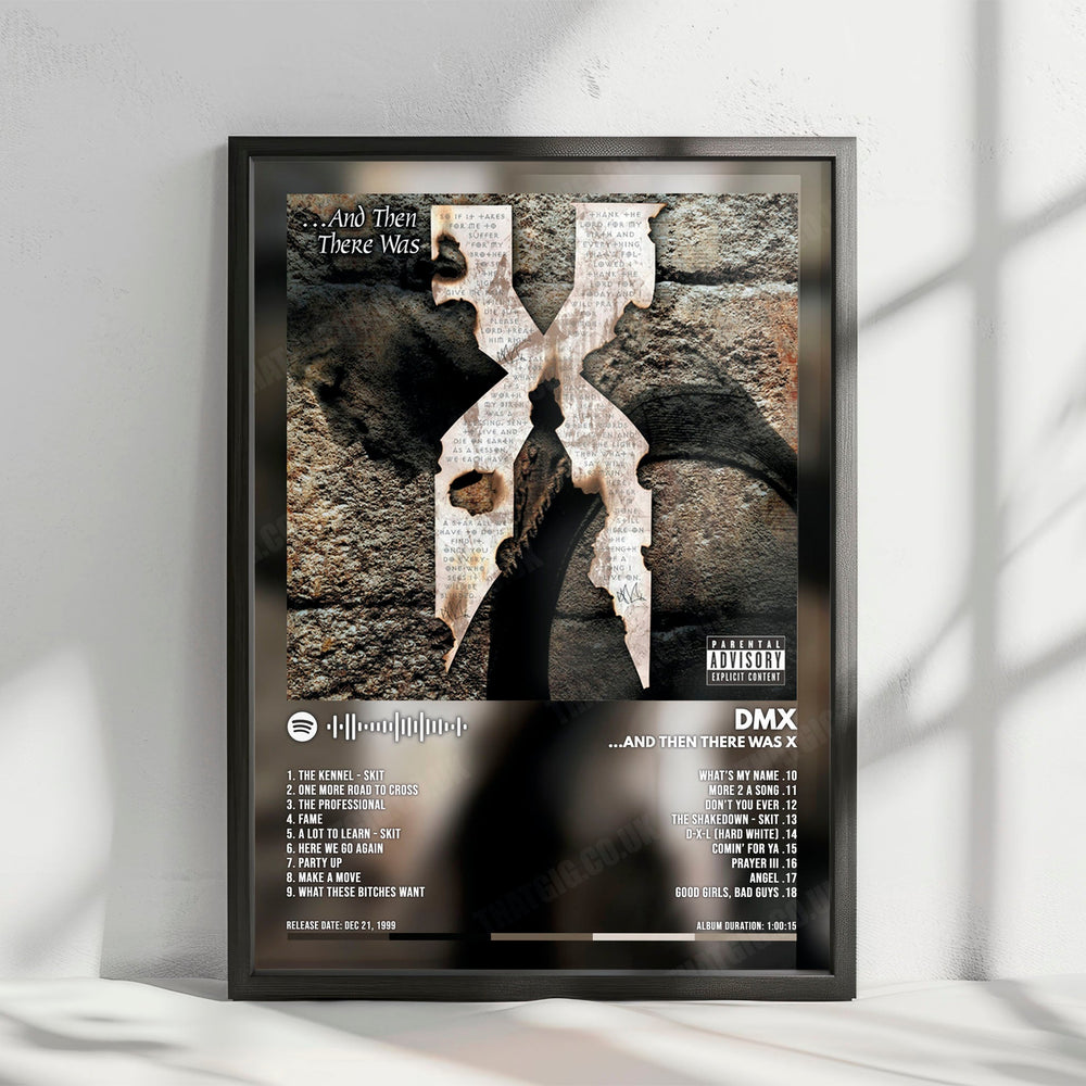DMX "...And Then There Was X" Album Cover Poster - with Complete Tracklist