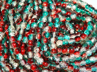 'Rowan Tree'  3 Toned Crackle Glass Beads   6mm