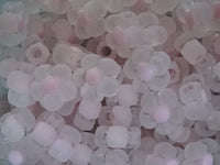 'Pink Daisy'  Frosted Acrylic Flower Shaped Beads   12x12.5x6mm, Hole: 2.5mm
