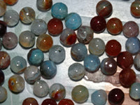Natural Faceted 'Dragon Vein' Dyed Agate Beads   8mm