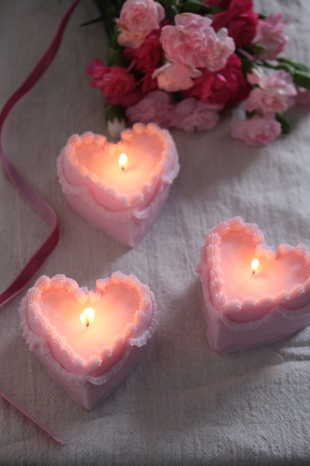 Heart Cake Candle