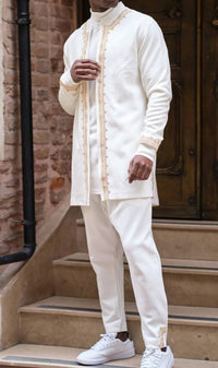 QL Etniz Set Menara in Cream and Gold