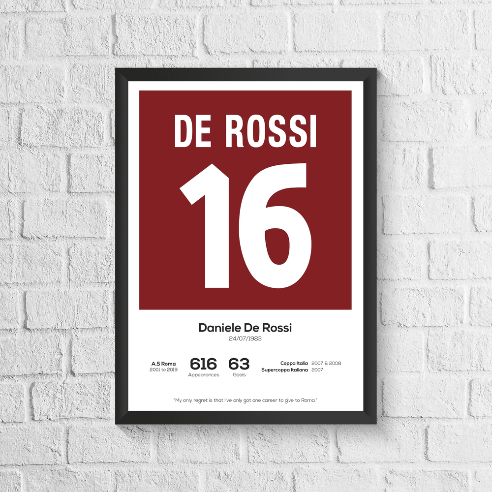 Daniele De Rossi Legend Stats Print