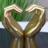 Darela Gold Heart Hands Ornament - Symbol of Love and Unity