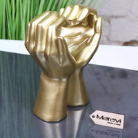 Darela Gold Heart Hands Ornament - Symbol of Love and Unity