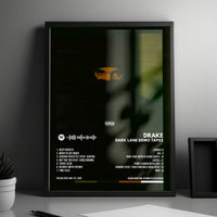 Drake "Dark Lane Demo Tapes" Album Cover Poster - with Complete Tracklist