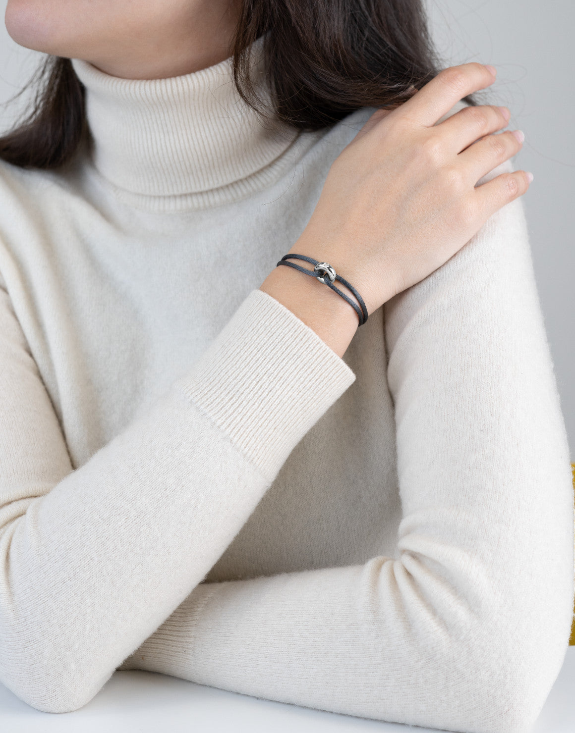 Silver Soho Diamond Cord Bracelet