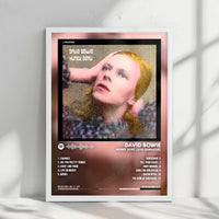 David Bowie "Hunky Dory" Album Cover Poster - with Complete Tracklist