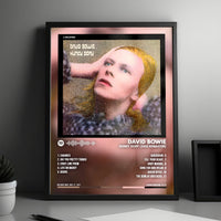 David Bowie "Hunky Dory" Album Cover Poster - with Complete Tracklist
