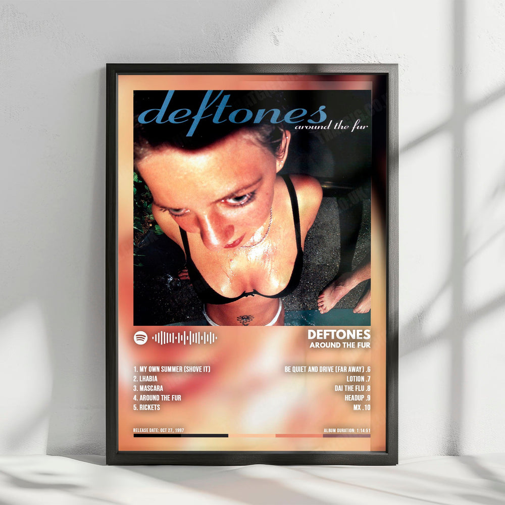 Deftones "Around the Fur  " Album Cover Poster - with Complete Tracklist