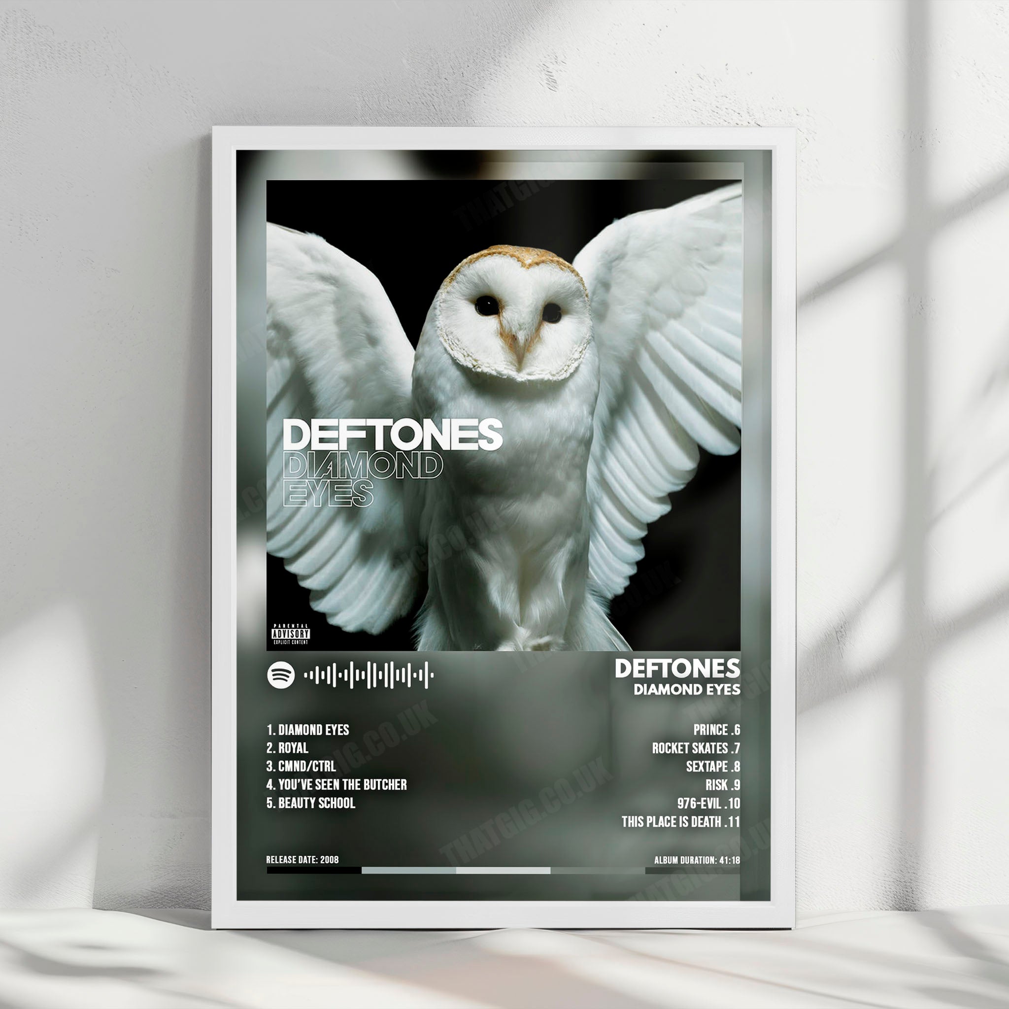 Deftones "Diamond Eyes  " Album Cover Poster - with Complete Tracklist