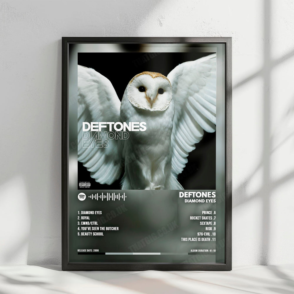 Deftones "Diamond Eyes  " Album Cover Poster - with Complete Tracklist