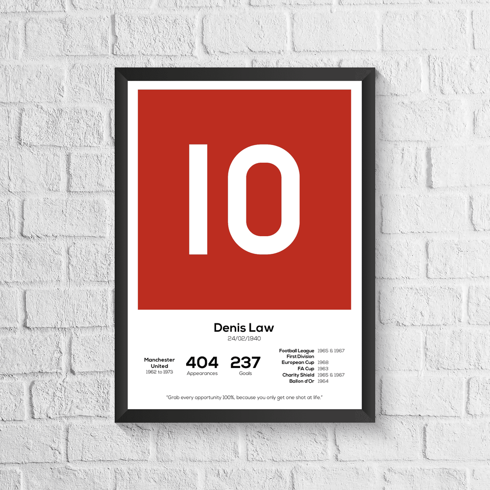 Denis Law Legend Stats Print